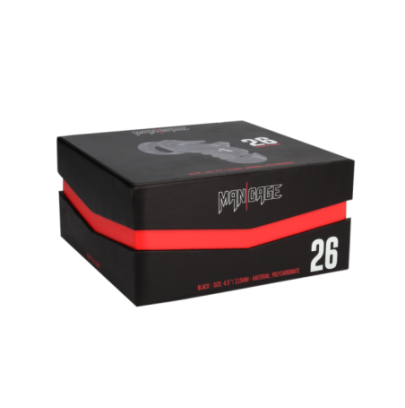 Cage de chasteté ManCage Modèle 26 - 11.5 x 3.5 cm Noire