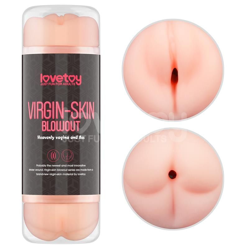 Masturbateur 2 entrées vagin-anus Virgin-skin blowout Rose