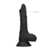 Gode réaliste Noir avec testicules 21.5x4.2cm Realrock Gode réaliste Noir avec testicules 21.5x4.2cm Realrock