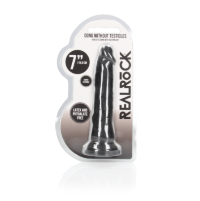Gode réaliste Noir 17x3.5cm Realrock
