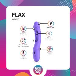 Godemiché vibrant avec stimulateur du point G Flax - Good Vibes Only