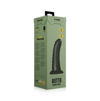 Plug Anal Double Ribbed - 26cm Black BUTTR