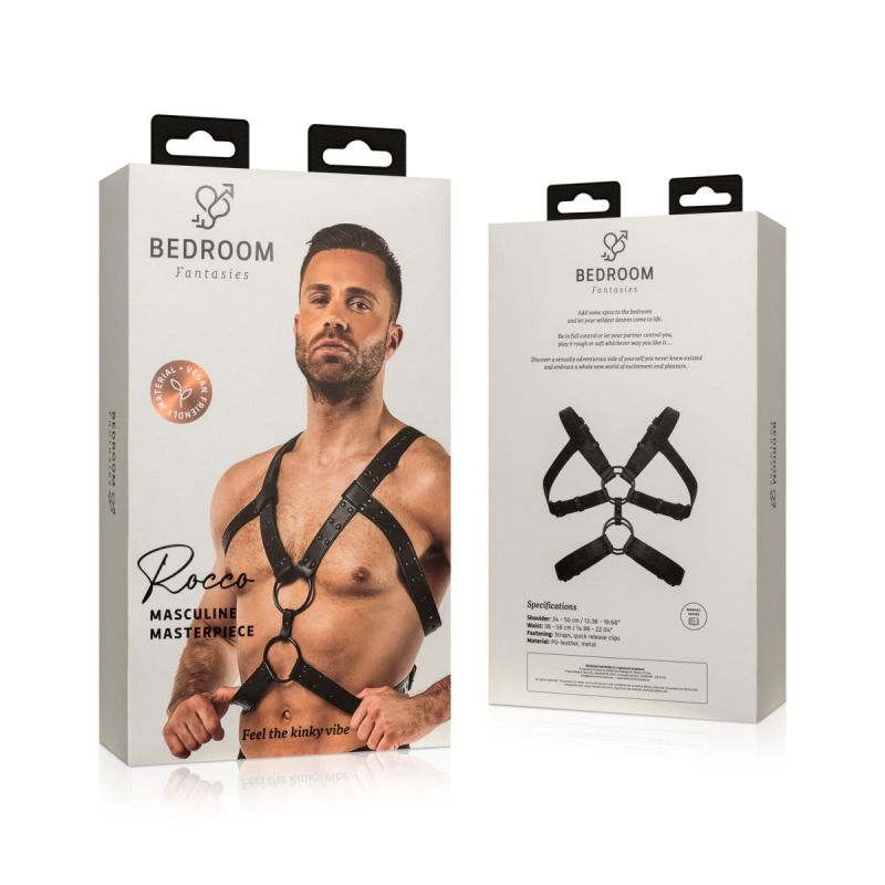 Harnais de bondage Rocco - Noir Harnais de bondage Rocco - Noir