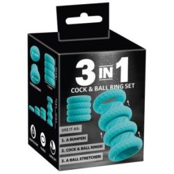 Set de 4 Anneaux Cock & Ball 3 in 1 - 31mm