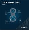 Anneau Pénien et Étireur de Testicules en Silicone Gris – Boners