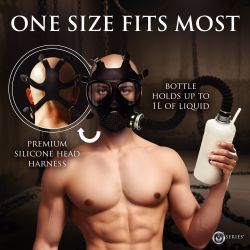 Masque d'Inhalation avec Support pour Flacon Noir et Blanc – XR Brands