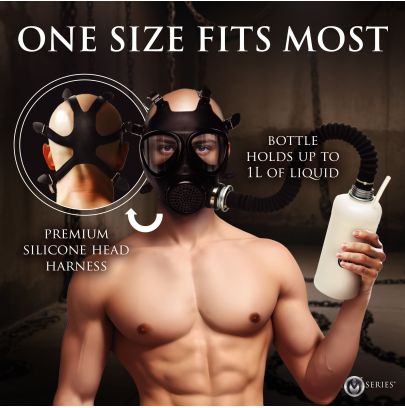 Masque d'Inhalation avec Support pour Flacon Noir et Blanc – XR Brands