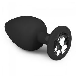 Plug Anal Bijou Diamond 8 x 4 cm Noir pas cher