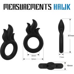 Cockring Flamming Velvor Hajik Noir