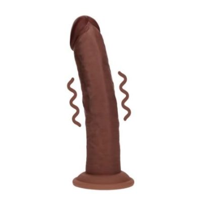 Gode Réaliste Vibrant Courbé Double Densité avec Ventouse – 20