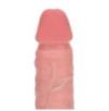 Gode Réaliste Vibrant Va-et-Vient Double Densité avec Testicules – 20,3 cm – Chair