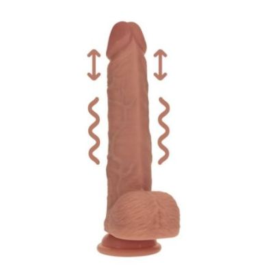 Gode Réaliste Vibrant Va-et-Vient Double Densité avec Testicules – 20