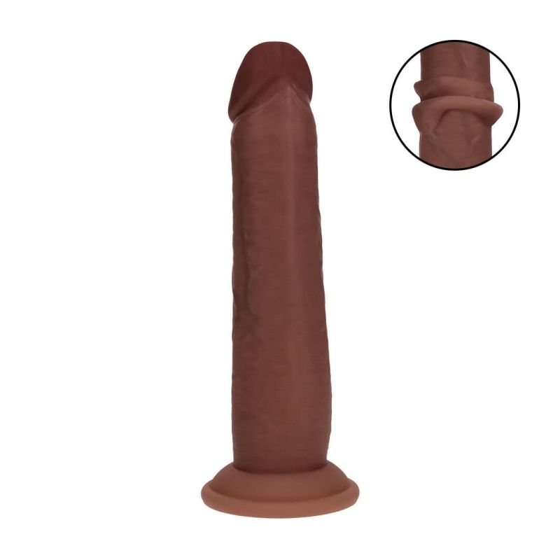 Gode Réaliste Double Densité à Peau réaliste – 20,5 cm – Marron