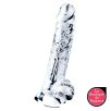 Gode transparent avec Bourses Flawless 16 x 3.5 cm Gode transparent avec Bourses Flawless 16 x 3.5 cm