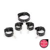 Set de restriction Collier et Menottes Noir Set de restriction Collier et Menottes Noir