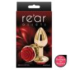 Plug Bijou Rear S 6 x 2.7cm Doré-Rouge Plug Bijou Rear S 6 x 2.7cm Doré-Rouge