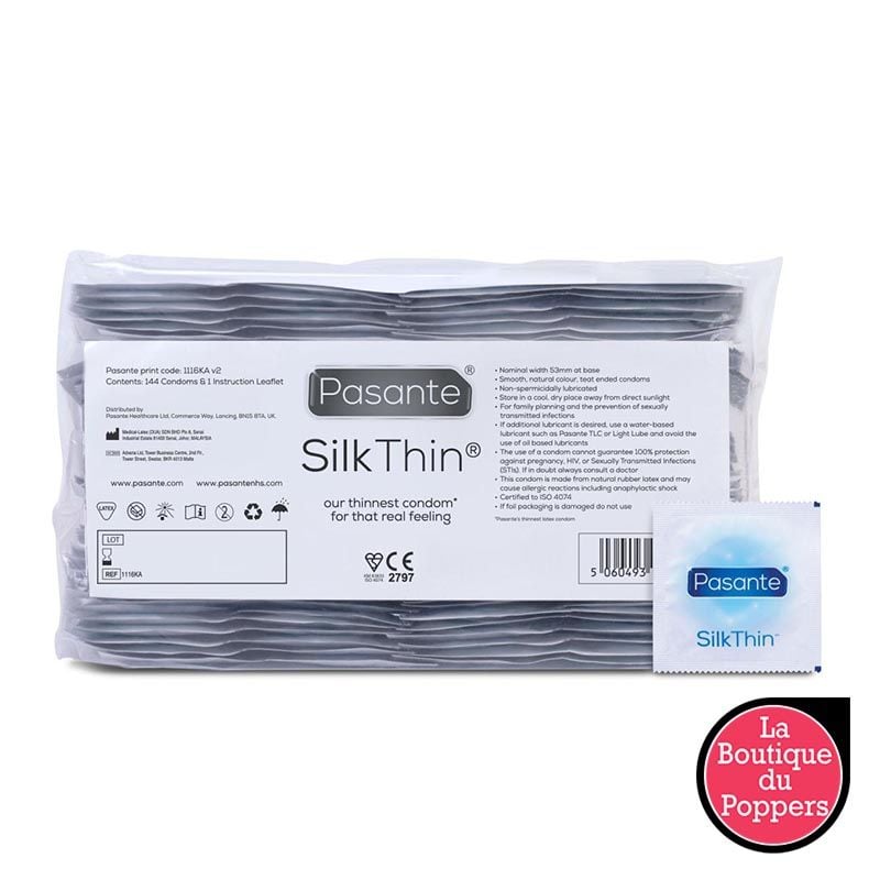 Préservatifs fins Silk Thin Pasante x144 pas cher