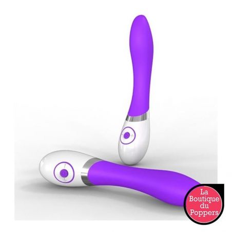 Vibromasseur Lilith blanc/pourpre en silicone - 7 vitesses pas cher