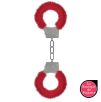 Menottes Fourrure Métalliques Rouges Menottes Fourrure Métalliques Rouges