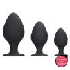 Lot de 3 plugs Swirled Silicone Lot de 3 plugs Swirled Silicone