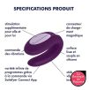 Stimulateur connecté Double Joy Satisfyer Mauve Stimulateur connecté Double Joy Satisfyer Mauve