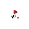 Plug Anal Red Jasper Heart 8.4x3.4cm - Medium